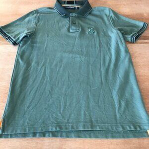 Psycho Bunny Performance Polo Shirt Men 5 Medium Green Short Sleeve Athleisure